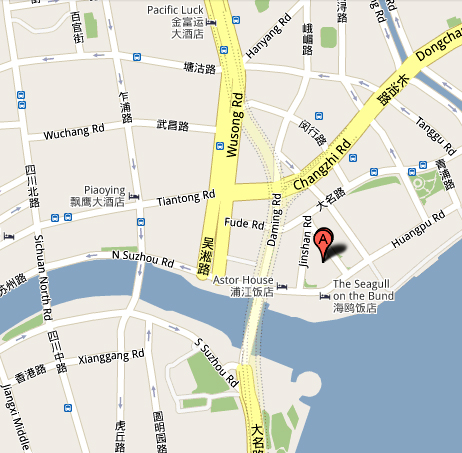 Landkarte des des Panorama Hotel Shanghai s